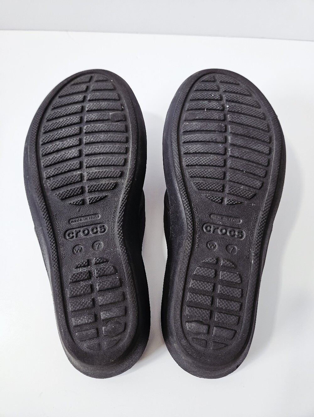 Crocs Patricia II Wedge Sandals Size 7 Black Shoes - Picture 5 of 5
